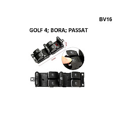 Διακόπτης παραθύρου με κομψό σχεδιασμό χρωμίου για Golf 4 Bora VW - BV16 - Sellzone.bg Διακόπτης παραθύρου με κομψό σχεδιασμό χρωμίου για Golf 4 Bora VW - BV16